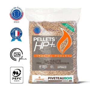 Granulés de Bois Piveteau HP+ Français (Triple Certif.) - Palette 72 Sacs