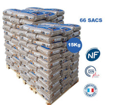 Granulés de Bois Woodstock Premium (DIN+/NF) - Palette 66 Sacs (990kg)